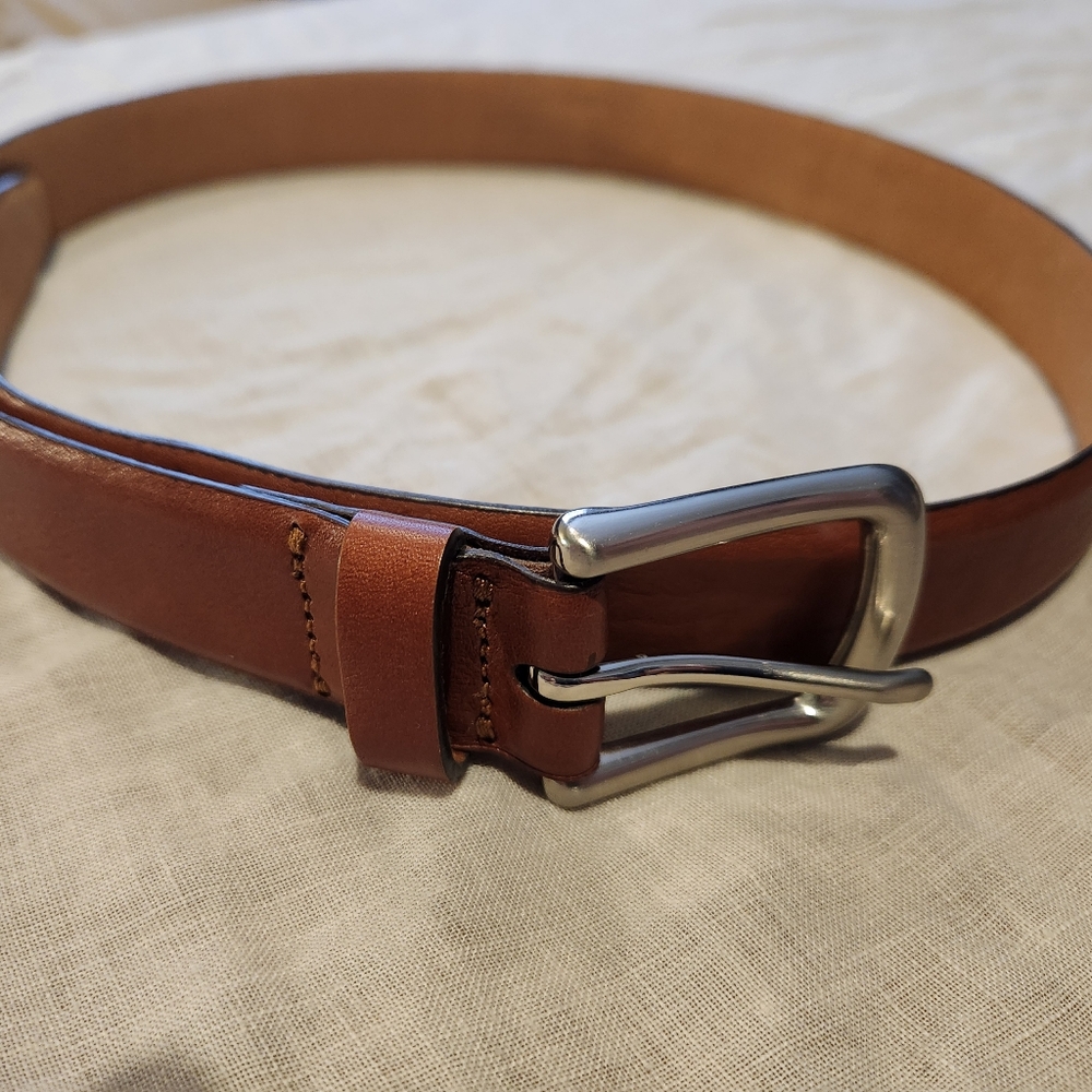 Cognac Color Real Leather Belt